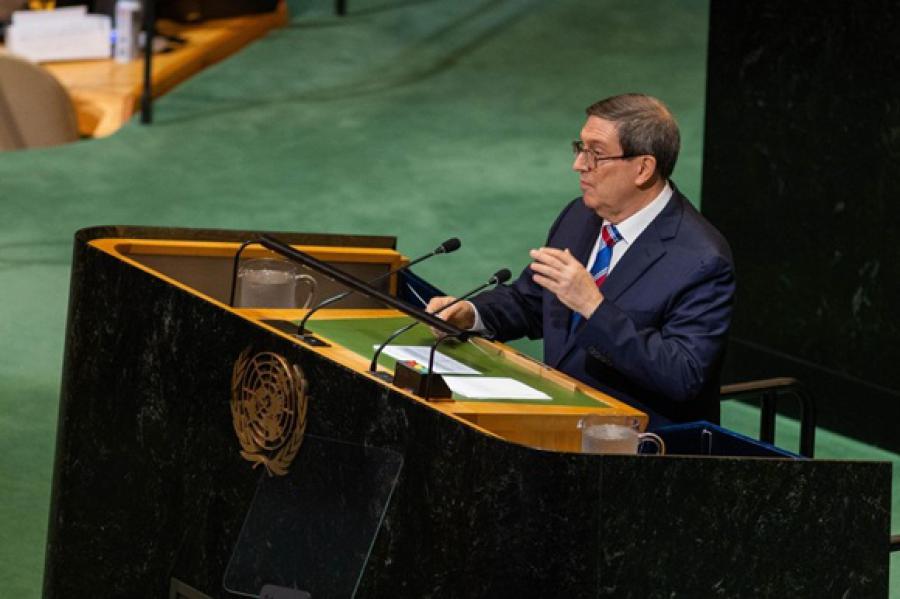 canciller cuba en debate sobre bloqueo contra cuba en onu
