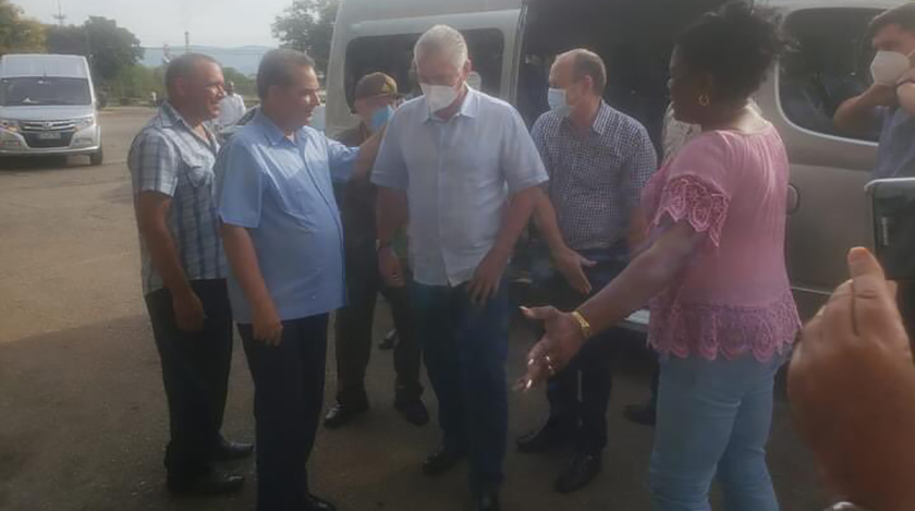 Visita Díaz-Canel termoeléctrica de Santiago de Cuba 