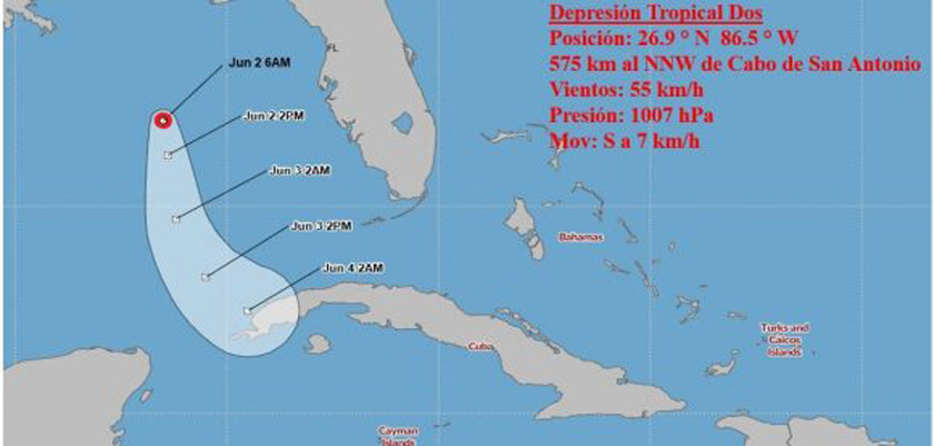 Depresión tropical se mueve lentamente al sur... 