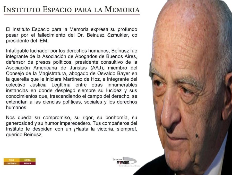 Cuba lamenta deceso de prestigioso abogado Beinusz Szmukler Cuba lamenta deceso de prestigioso abogado Beinusz Szmukler