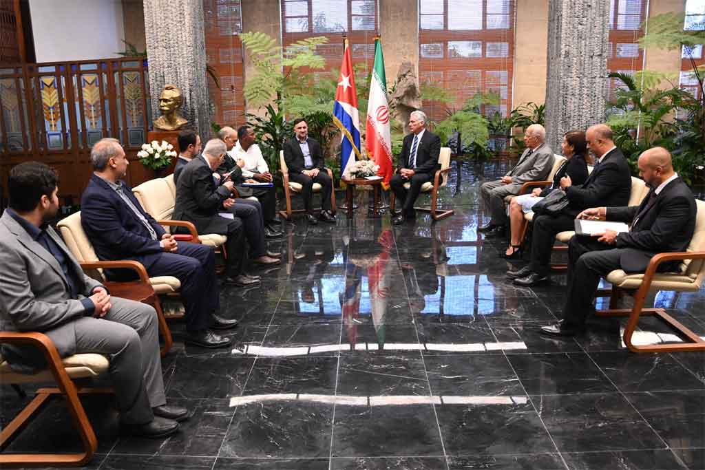 Presidente cubano Miguel Díaz-Canel recibe a vicepresidente de Irán
