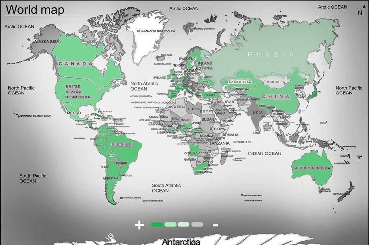mapa mundial sobre firmas de la carta de científicos de Cuba a Biden mapa mundial sobre firmas de la carta de científicos de Cuba a Biden
