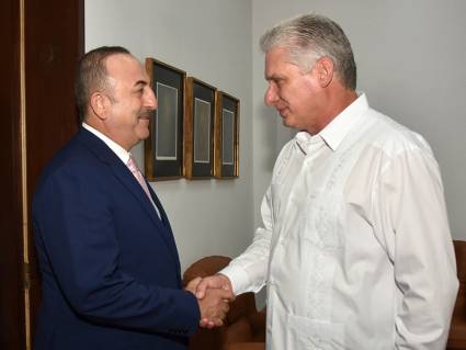 Díaz-Canel y Ministro de Asuntos Exteriores de Turquía