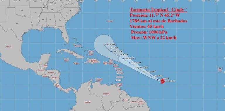 Se forma la tormenta tropical Cindy