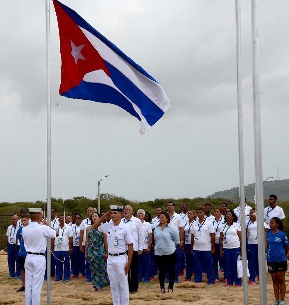 Cuba fue la primera delegación que izó su bandera en la Villa Centroamericana