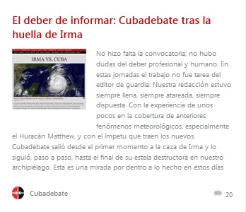 El deber de Cubadebate es informar