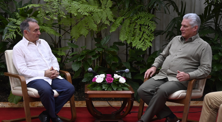 Miguel Díaz-Canel Bermúdez y Enrique Santiago Romero