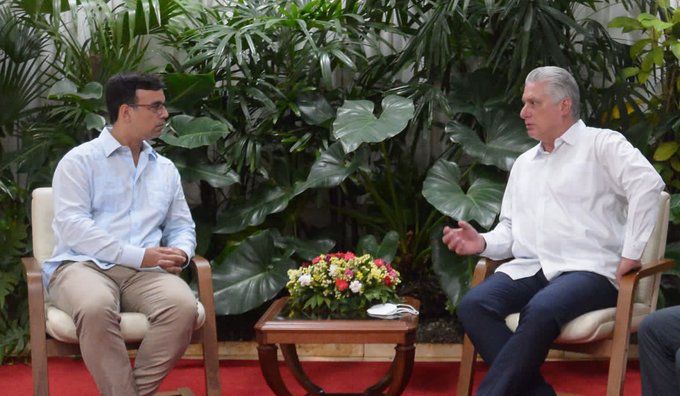 Miguel Díaz-Canel y Alexandre Roig