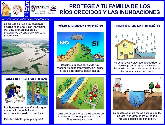 Protege a tu familia de los torrentes de montaña, ríos crecidos e inundaciones