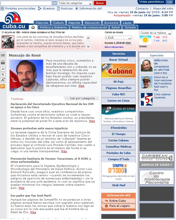 Versión del Portal Cuba 2009