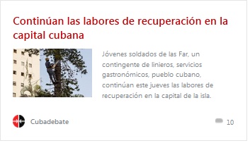 Continúan las labores de recuperación en la capital cubana 