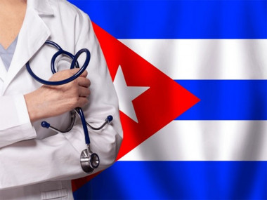 Imagen alegórica a la solidaridad de los médicos cubanos